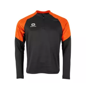 STANNO BOLT QUARTER ZIP TOP BLACK-ORANGE