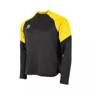STANNO BOLT QUARTER ZIP TOP BLACK-YELLOW