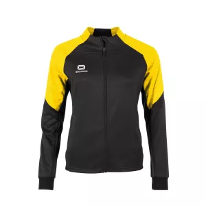 STANNO BOLT FULL ZIP TOP LADIES BLACK-YELLOW