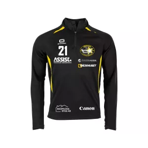 BERGS IK STADIO QUARTER ZIP TOP BLACK-YELLOW