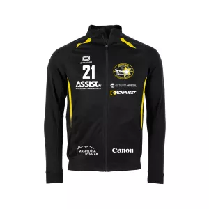 BERGS IK STADIO FULL ZIP TOP BLACK-YELLOW
