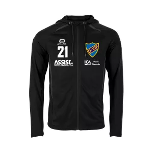 D-VIF STADIO HOODED FULL ZIP TOP BLACK-GREY
