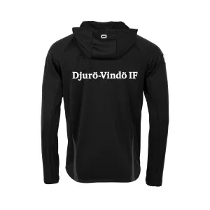 D-VIF STADIO HOODED FULL ZIP TOP BLACK-GREY