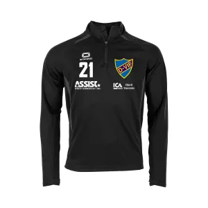 D-VIF STADIO QUARTER ZIP TOP BLACK-GREY