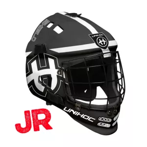 UNIHOC GOALIE MASK SHIELD JR BLACK/WHITE