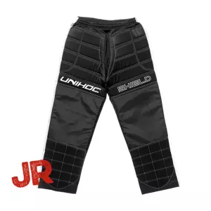UNIHOC GOALIE PANTS SHIELD JR BLACK/WHITE