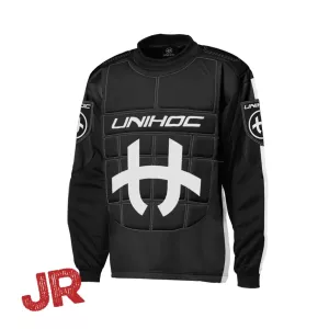 UNIHOC GOALIE SWEATER SHIELD JR BLACK/WHITE