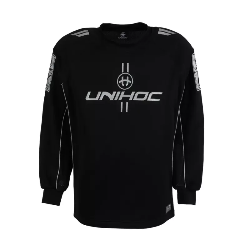Product Image for UNIHOC GOALIE SWEATER ALPHA BLACK/SILVER (SMALL)