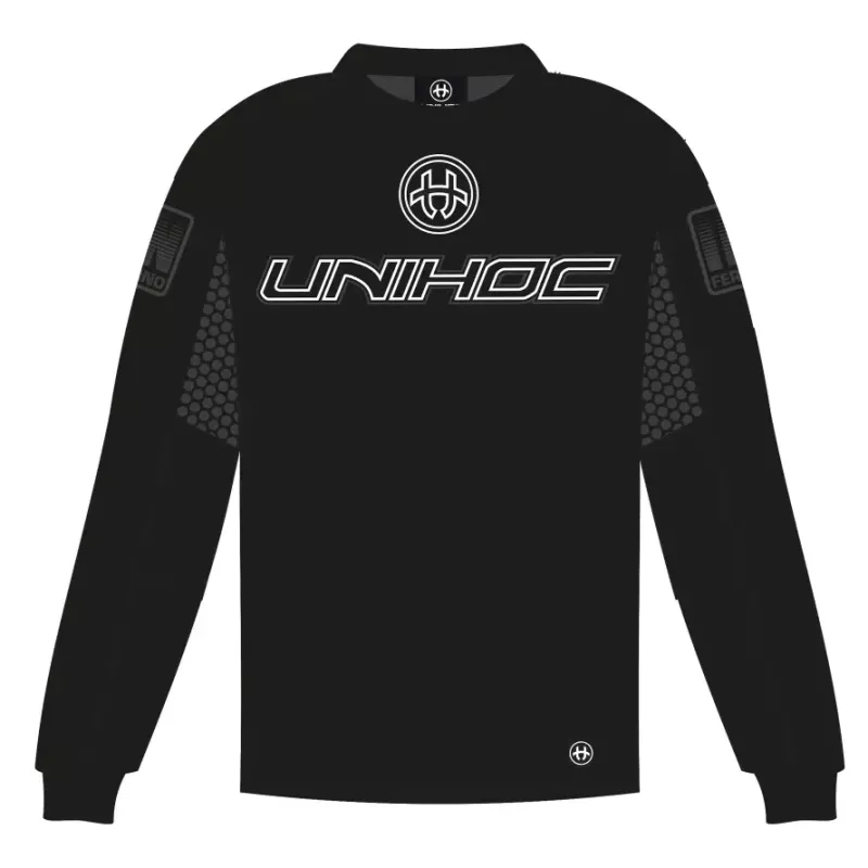 Product Image for UNIHOC GOALIE SWEATER INFERNO ALL BLACK (SMALL)