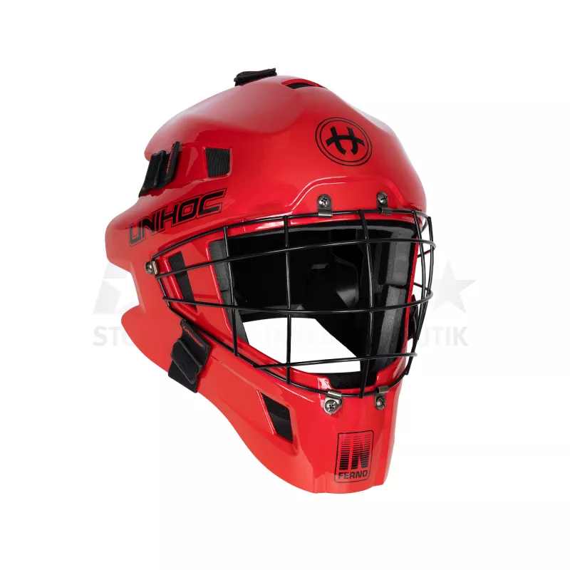 Product Image for UNIHOC GOALIE MASK INFERNO 44 RED