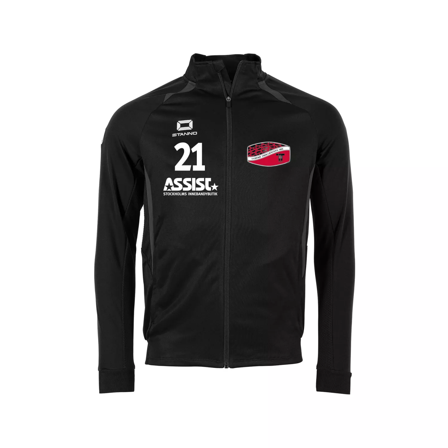 TT IBK STADIO FULL ZIP TOP BLACK-GREY