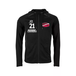 TT IBK STADIO HOODED FULL ZIP TOP BLACK-GREY