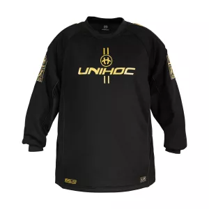 UNIHOC GOALIE SWEATER ALPHA EVOLAB BLACK/GOLD