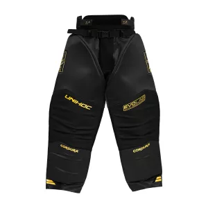 UNIHOC GOALIE PANTS ALPHA EVOLAB BLACK/GOLD