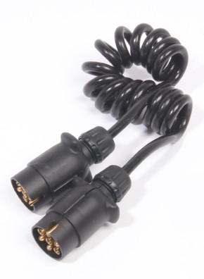 KABEL SPIRAL 7/7 HAN/HAN KONTAKT L1500 PLAST SVART