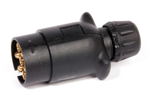 HANKONTAKT 7POL SKRUVANS PLAST SVART