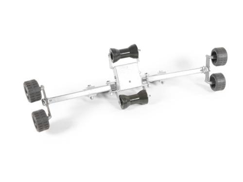 VAGGA SJÄLVJUSTERANDE FRAM GRÅ/SV DUBBLA RULLAR FÖRST 2012-