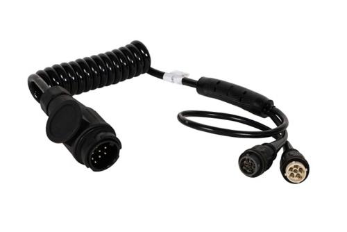 KABEL SPIRAL 13/2x6-POL HAN/HAN L1500 PLAST SVART BÅT