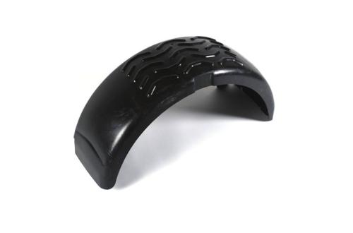 SKÄRM PLAST SVART 240mm VÄNSTER M URSKÄRNING