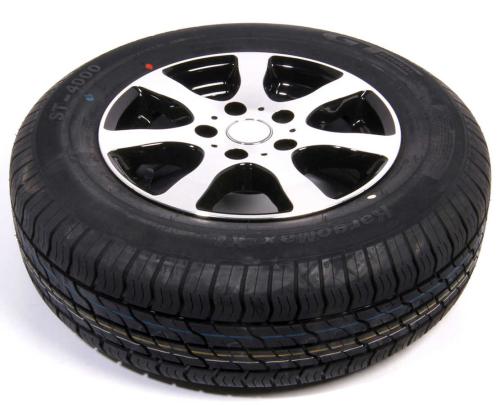 HJUL SOMMAR 155/80R13 5x112 500KG ALU FÄLG SVART