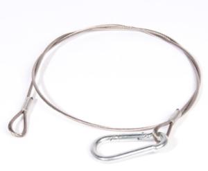 SÄKERHETSWIRE ROSTFRI L1000 ÖGLA/KARBINHAKE