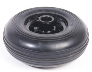 HJUL SUPERSOFT 200x65 HÅL 25 MASSIVGUMMI STÅLFÄLG SVART