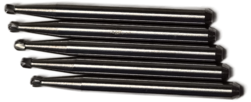 Stenskottsborr 1,2mm skaft 0,7mm krona kula /5st