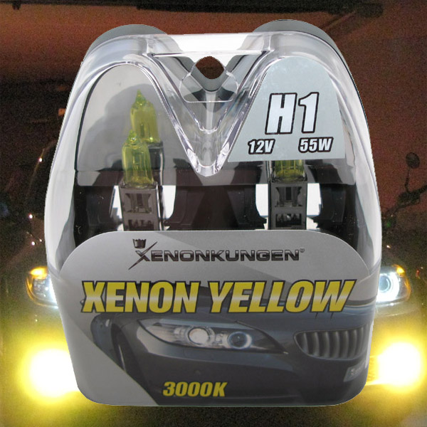 Halogenlampor H1 Xenonlook Gul
