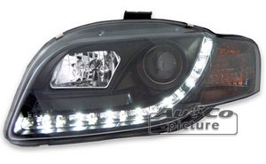 DRL. strlk. svart - Audi A4 05-08