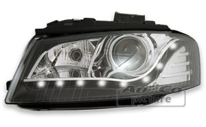 DRL. strlk. svart - Audi A3 03-08