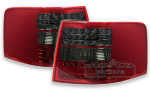 LED. Bakljus röd/svart-Audi A6 avant 97-04