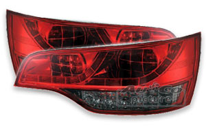 LED. Bakljus röd/svart - Audi Q7 05-09