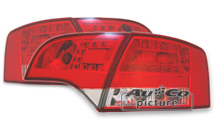LED. Bakljus röd/krom-Audi A4 avant 05-08