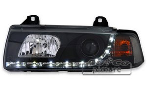 DRL. strlk. svart - BMW E36 4-d sedan/touring 91-99