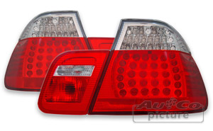 LED. Bakljus röd/klar-BMW E46 4-d sedan 02-04