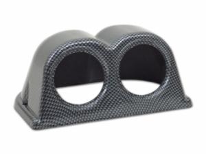 Mätarhållare carbon-look för 2 mätare