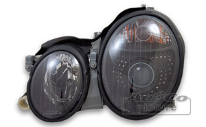 Strålkastare svart - Mercedes CLK-klassm, W208/209