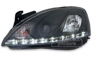 DRL strlk. svart - Opel Corsa C 00-06