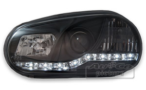 DRL. strlk. svart - VW Golf 4