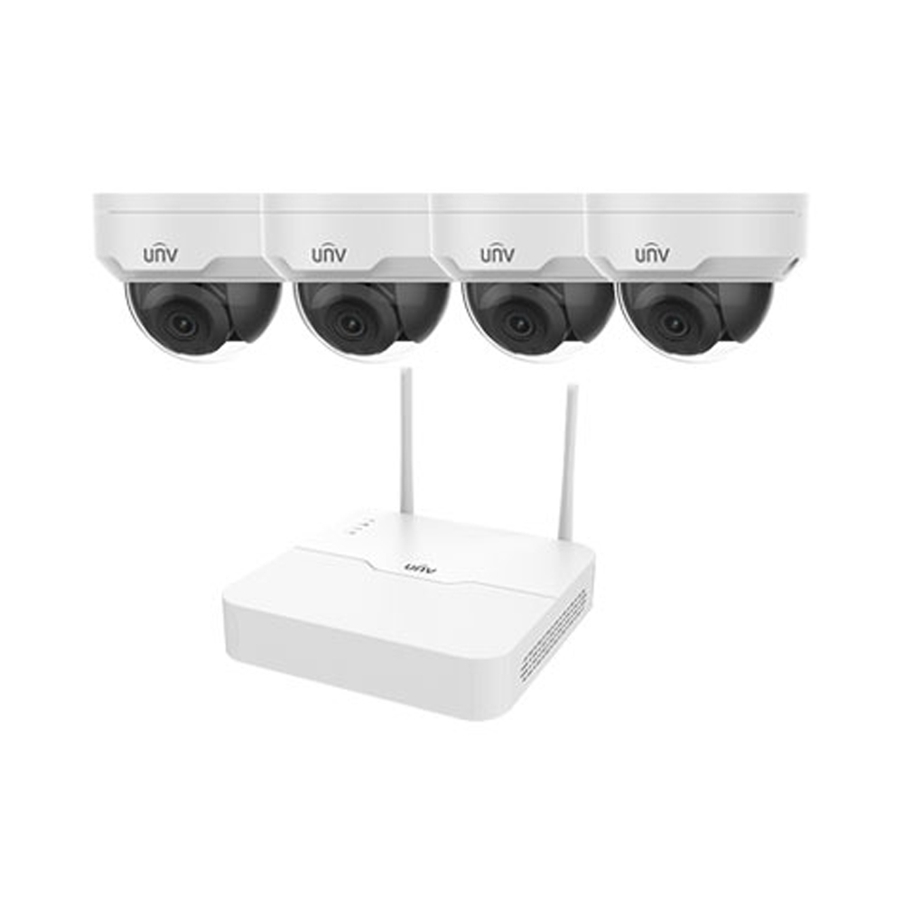 Uniview Kit: Paket med 4-kanalers NVR samt 4st Dome kameror, WiFi