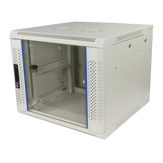 Toten, 19" väggskåp 9U, 600x600, glasdörr