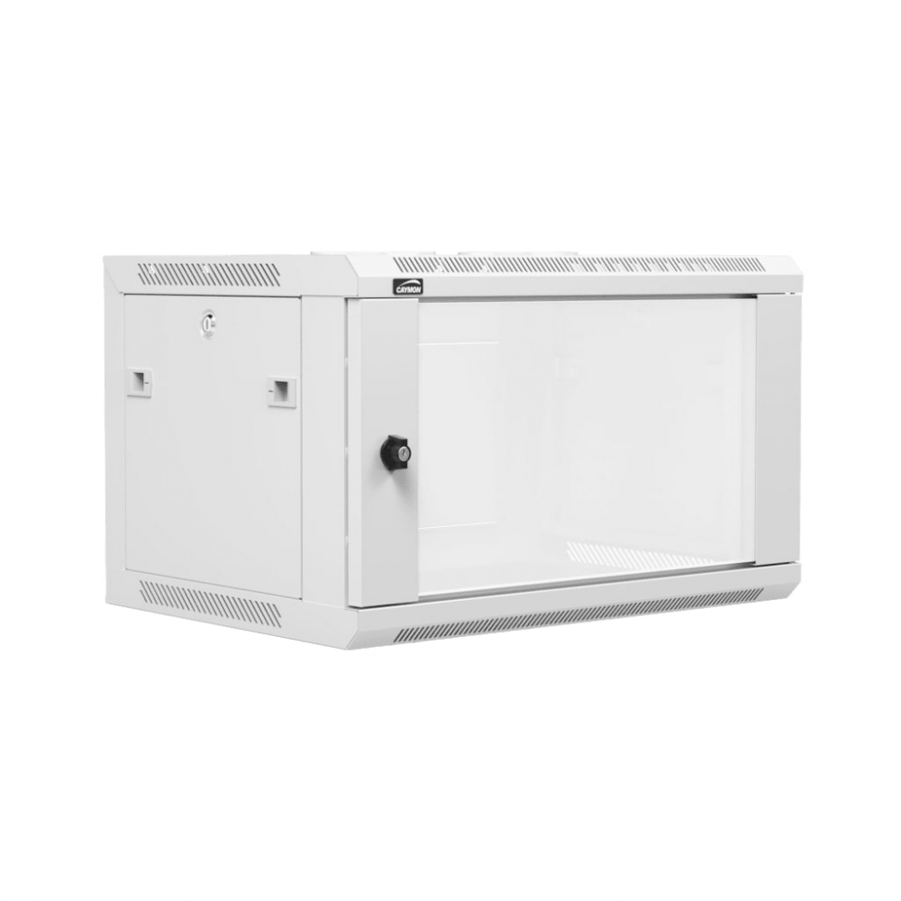 Caymon WPR406R 19” rackskåp i metall, 6U, vitt