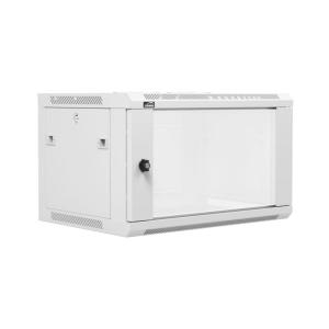 Caymon WPR406R 19” rackskåp i metall, 6U, vitt