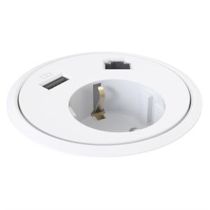 Powerdot 12 - 1 eluttag, 1 USB-A laddare 12W, 1 data