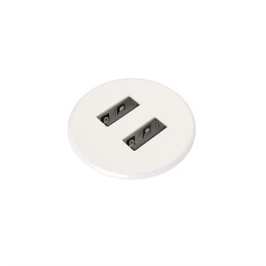 Powerdot Micro - 2 USB-A laddare 10W, Ø30mm