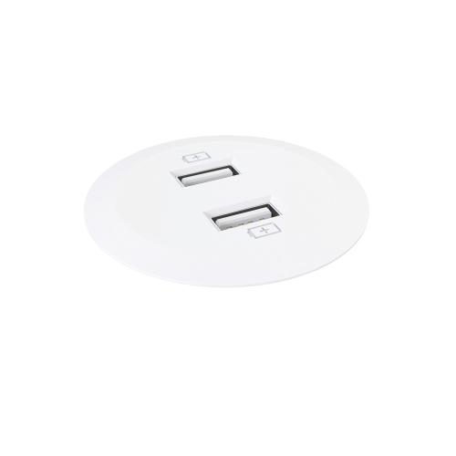 Powerdot Mini - 2 USB-A laddare 5 V 2.4 A, Ø51mm
