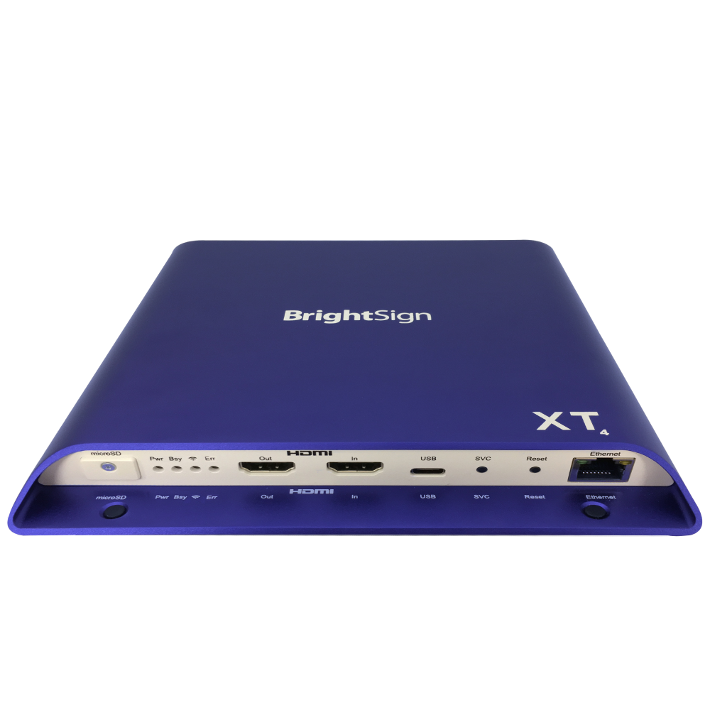 Brightsign Mediaspelare XT1144, 4K HDR, HDMI-ingång för content