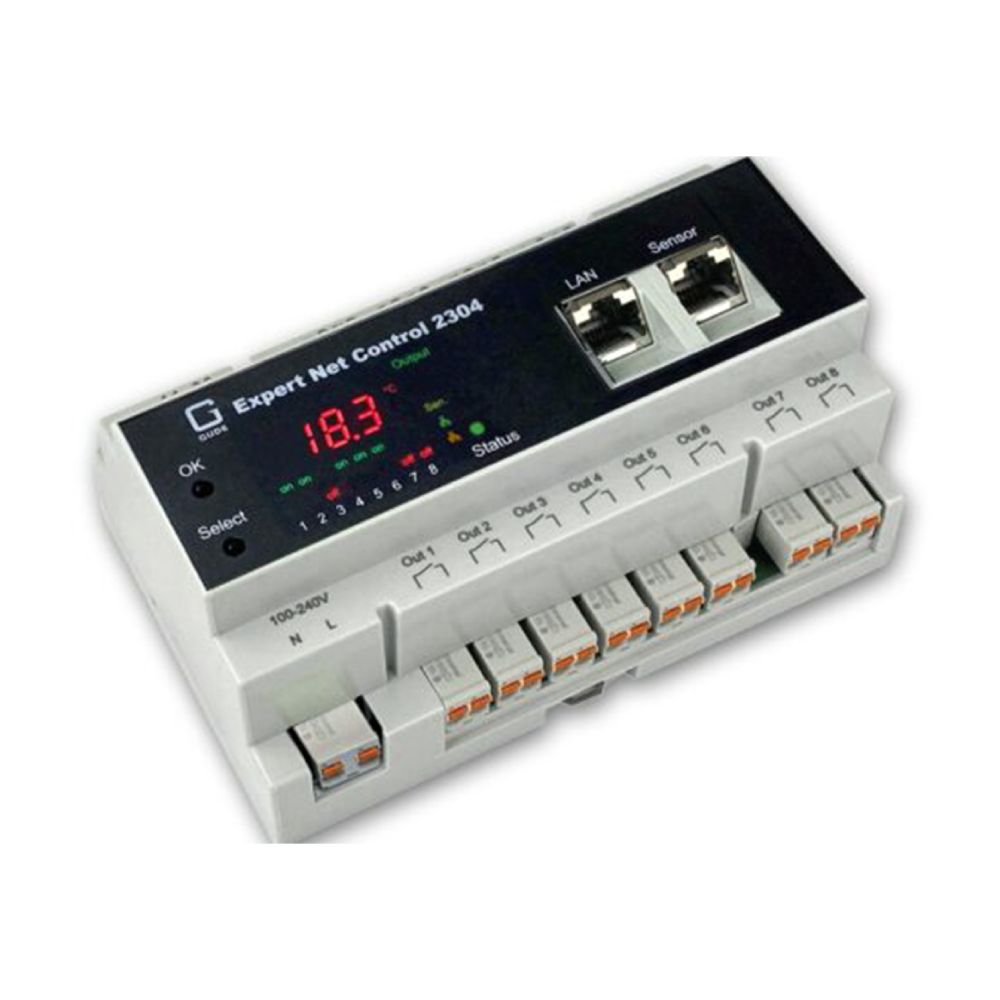 GUDE IP reläkontroll, 8 kanaler, 8 input