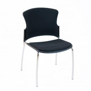 Konferensstol Troya, svart/krom