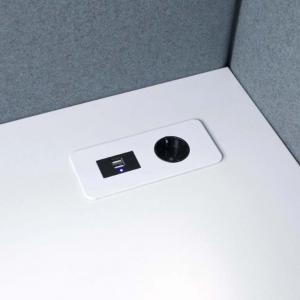 Götessons Table Top 2El, 2 USB laddning, vit